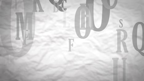 flying letters of english alphabet.