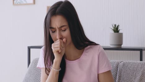 woman coughing