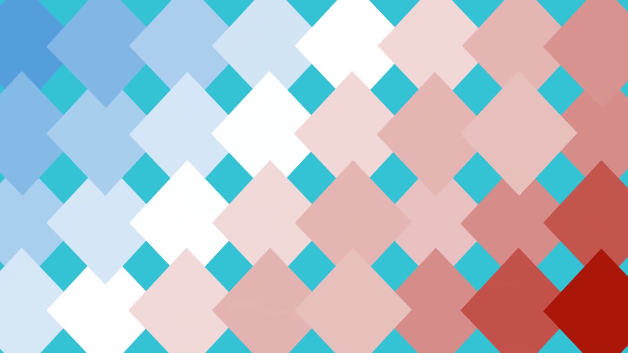 미국 국기 색상의 애니메이션 픽셀화 된 배경