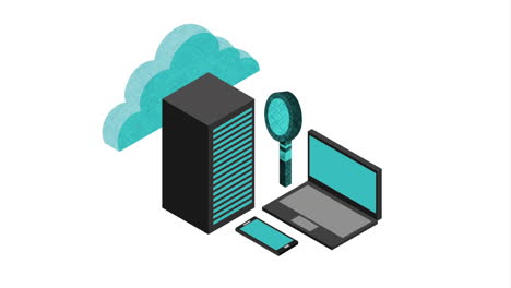 cloud computing and data center illustration