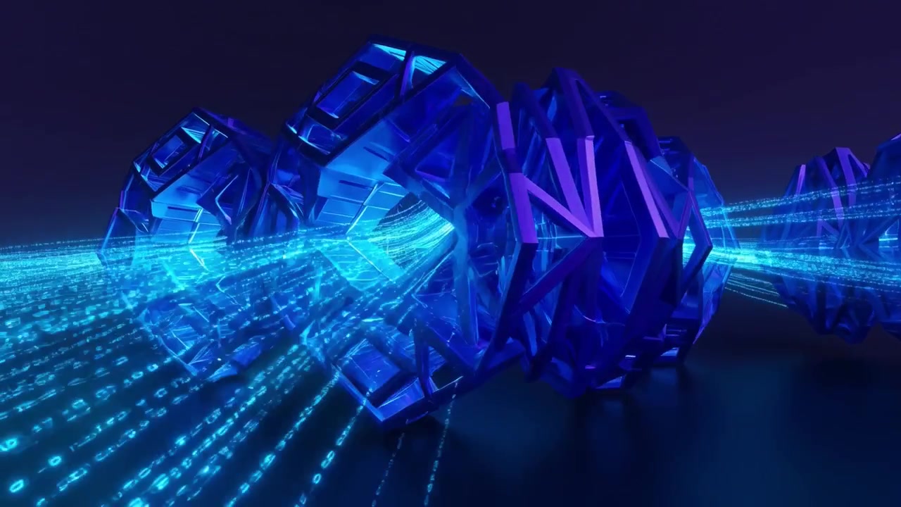 Digital Data Flow Through Abstract Geometric Cubes