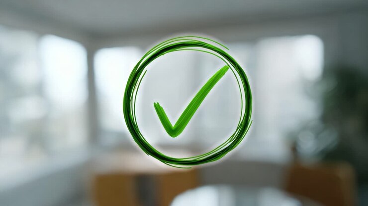 Rappresentazione visiva di affermazione che simboleggia approvazione e successo in un ambiente luminoso e moderno, che riflette risultati positivi e fiducia nelle decisioni prese.