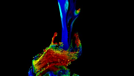 Fluid simulation with alpha matte.