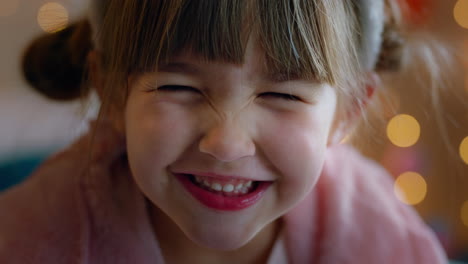 portrait beautiful little girl smiling happy cute child at home looking cheerful