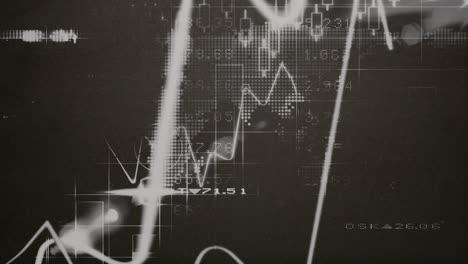 Animation of statistics over world map on black background