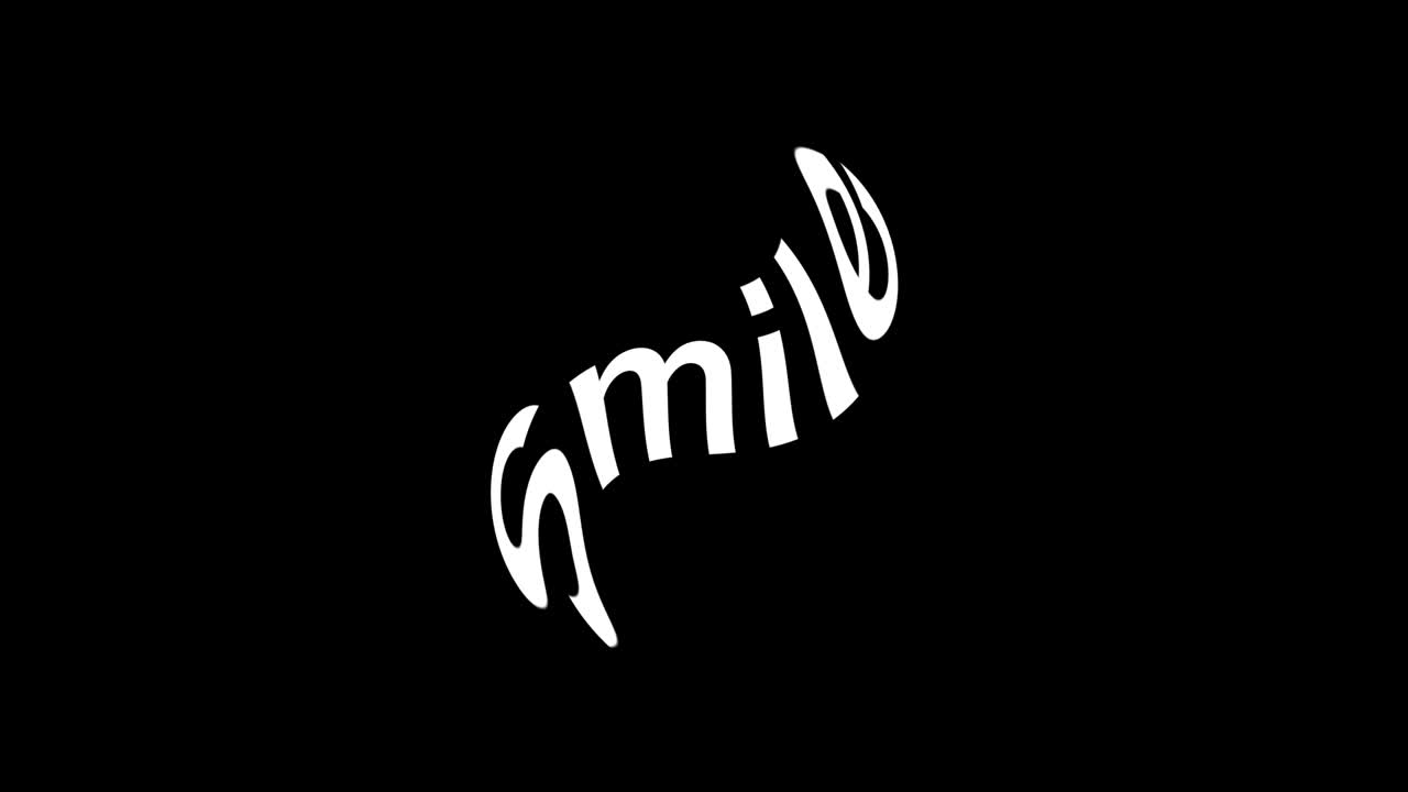 Smile text animation message motion graphics