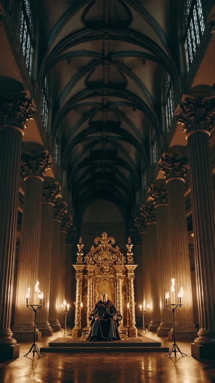 Re nella sala del trono