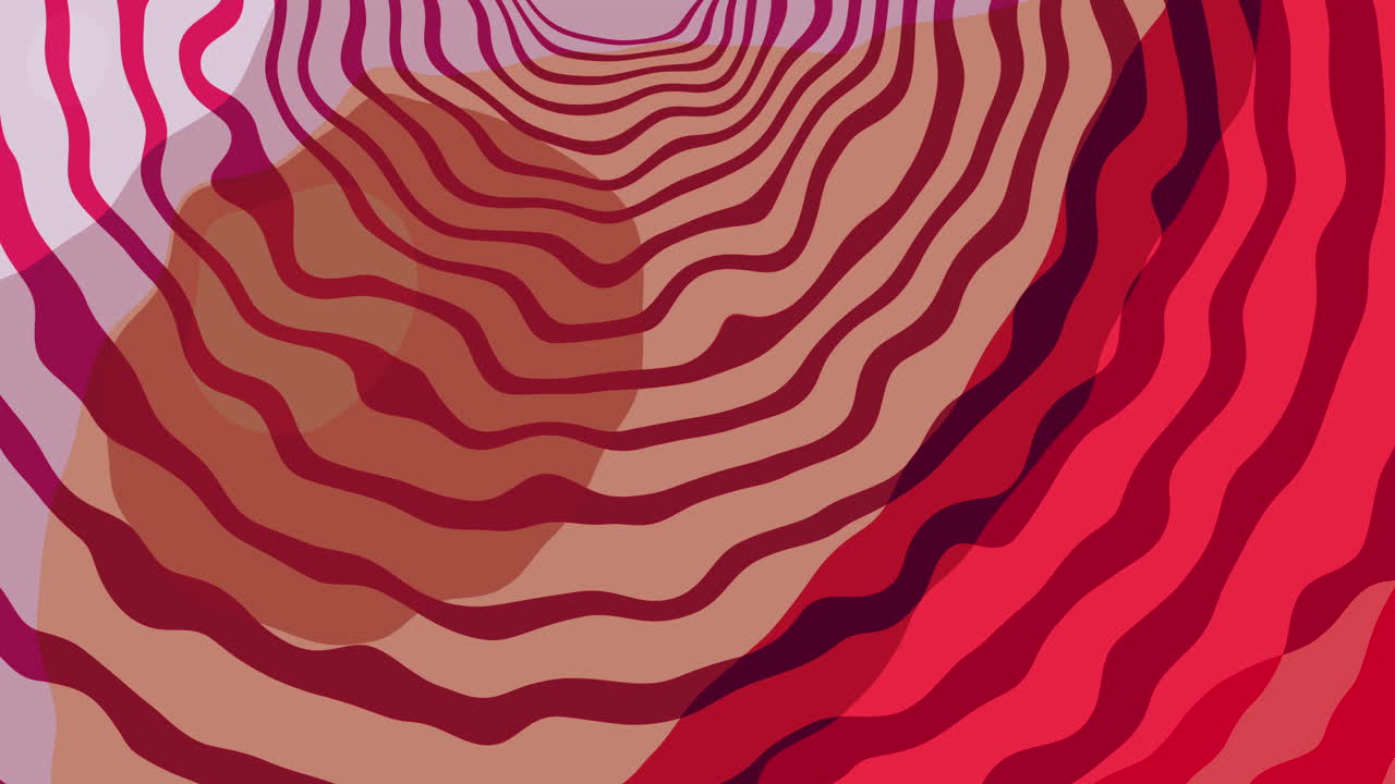 역동적인 레트로 빨간색: 빈티지 추상적인 디자인에서 매혹적인 액체 움직임 - 격동의 배경에 매혹적인 동심 회전과 활기찬 원