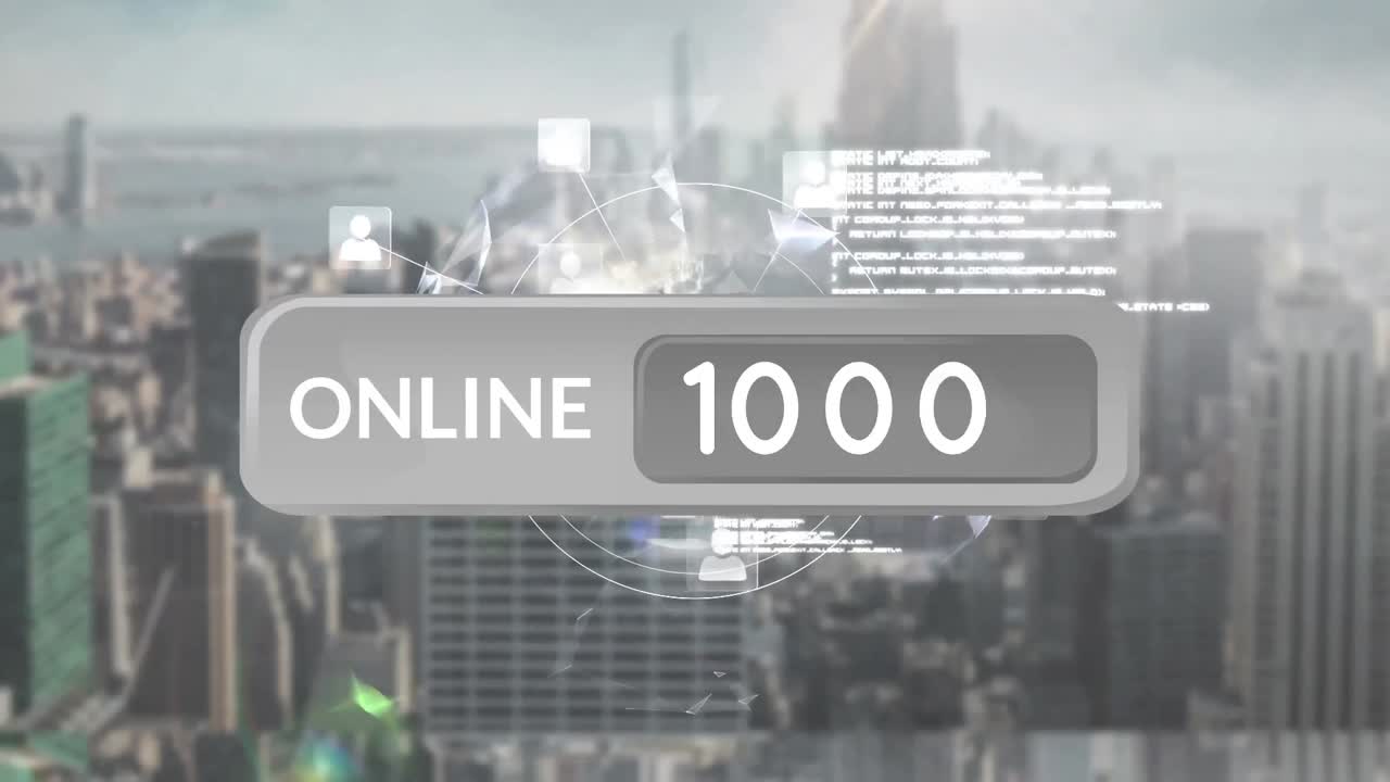 번호가 있는 온라인 버튼