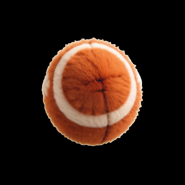 Fluffy American Football Rotating Against Black Background
