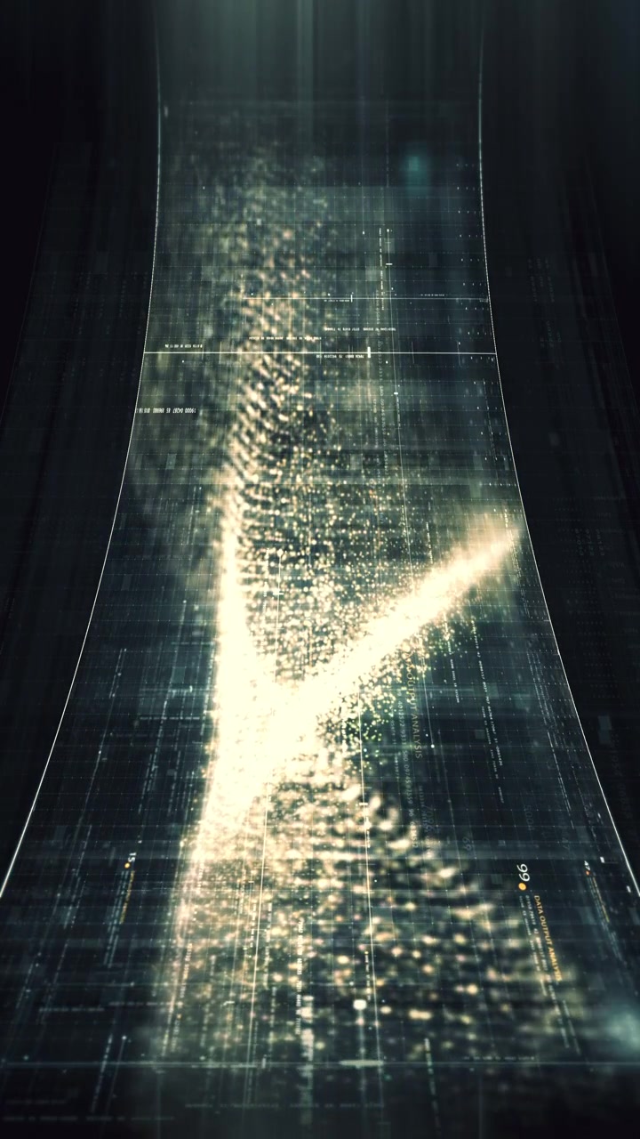 Futuristic vertical screen display matrix, hi-tech digital data telemetry with encrypted numbers, display dynamic background for computer desktop screen display format