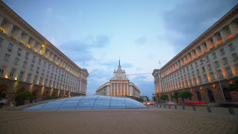 zeitraffer des unabhängigkeitsplatzes sofia