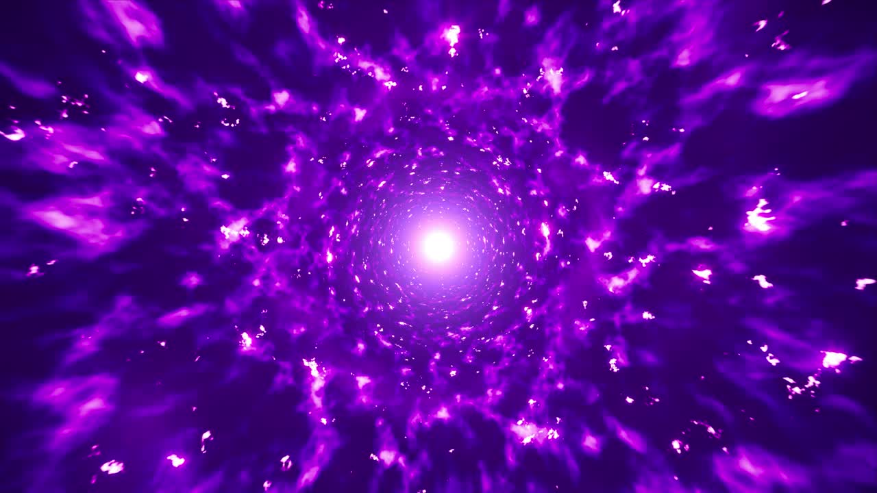 tunnel energetico di luce di fuoco viola bruciante
