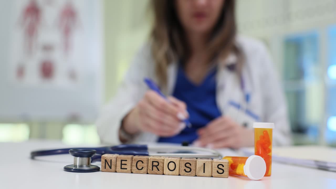 Doctor Diagnosing Necrosis and Prescribing Treatment