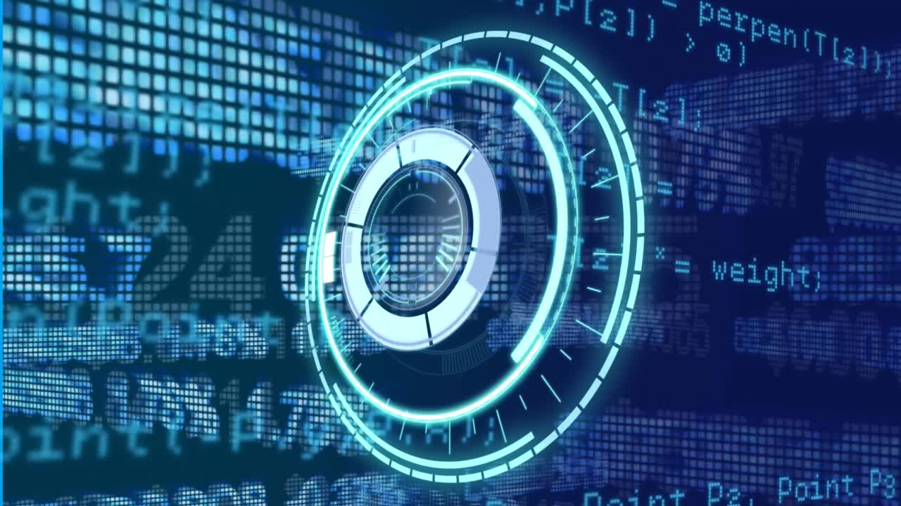 Animation of scope scanning over financial data processing