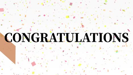 congratulations message text animation motion graphics