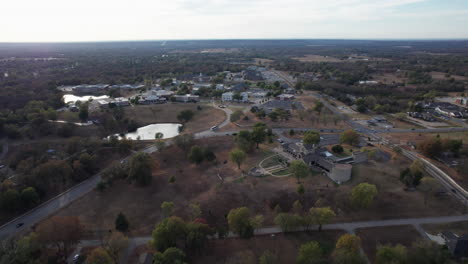 drone shot of rogers university in claremore, oklahoma