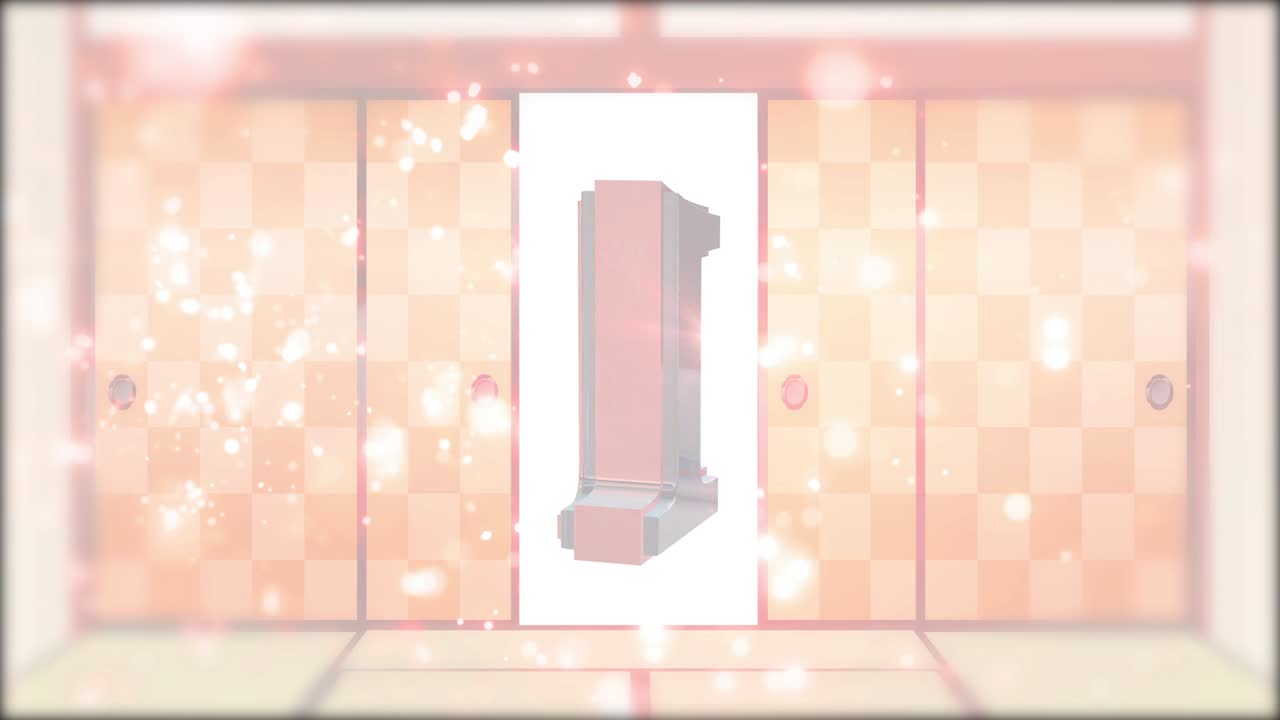 일본 스타일 슬라이드 문 3 초 카운트 다운 애니메이션