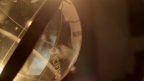 close-up of a decorative globe