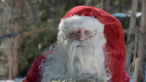 santa talks to the camera