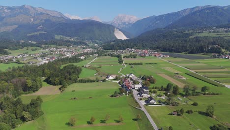 fairy tale mountain town in europe