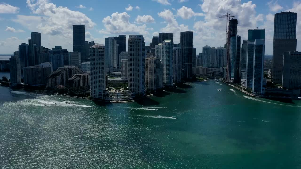An awesome hyper lapse of downtown Miami over Biscayne Bay.