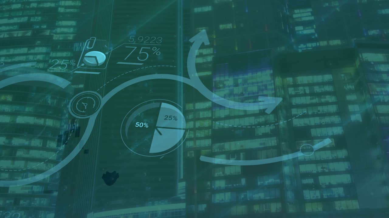 Corporate background with growth infographics