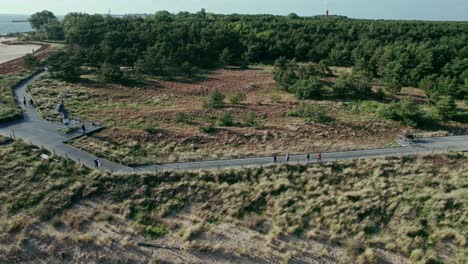 revealing drone shot on hel peninsula