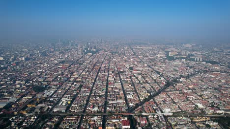 aerial shot of east mexico city