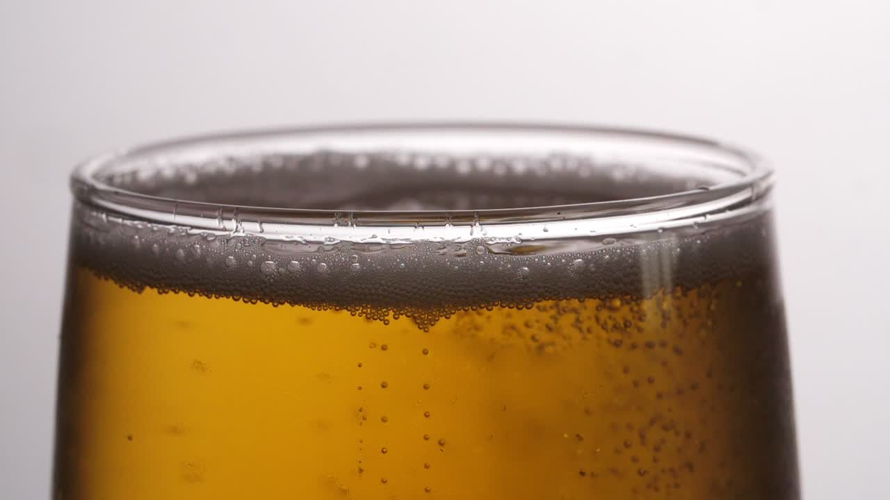Beer Is Poured In A Glass, Slow Motion