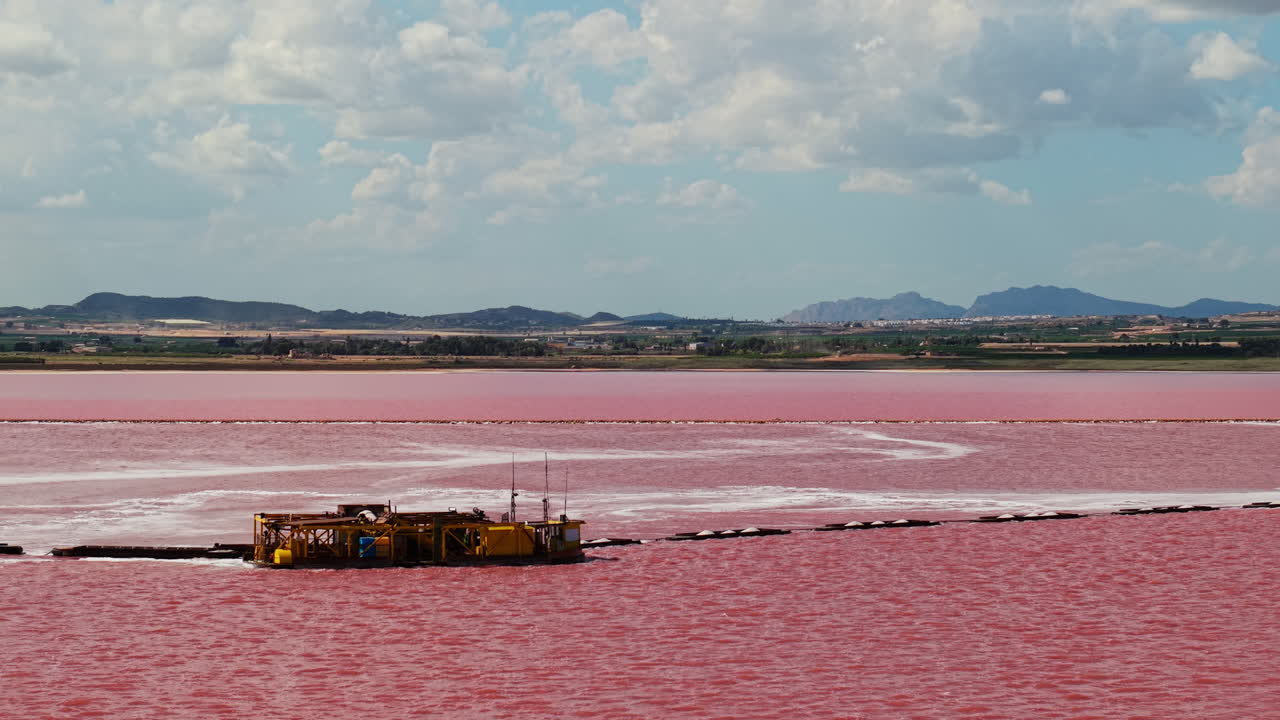 Pink Salt Lake Landscape
