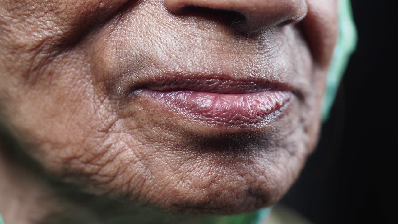 Close-up of a senior woman's face