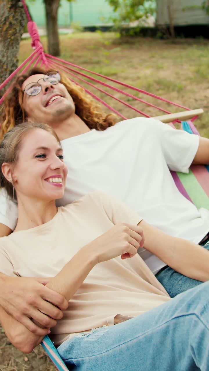 Couple Relaxing in a Hammock