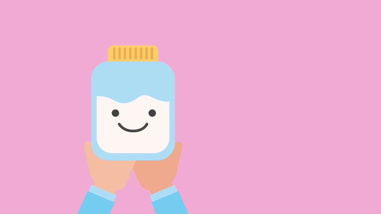 hands holding glass jar kawaii