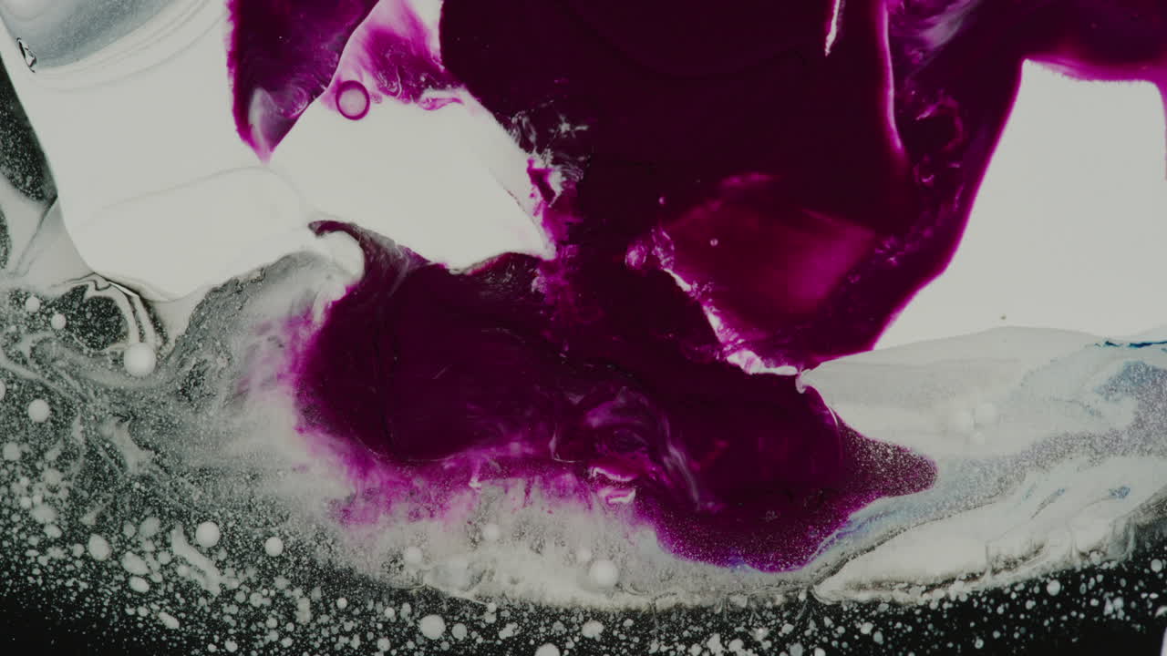 Purple color mix fluid flow on abstract white base