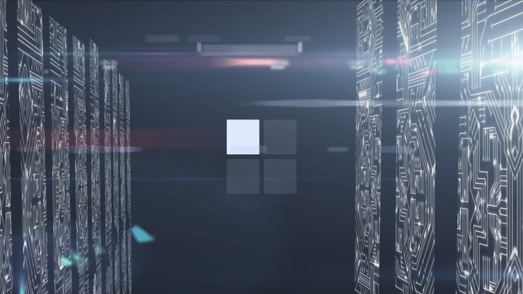 Animation of data loading ring over data processing