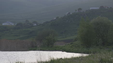 Ruhige-Landschaft-Am-Tabatskuri-see-In-Georgia---Schwenken