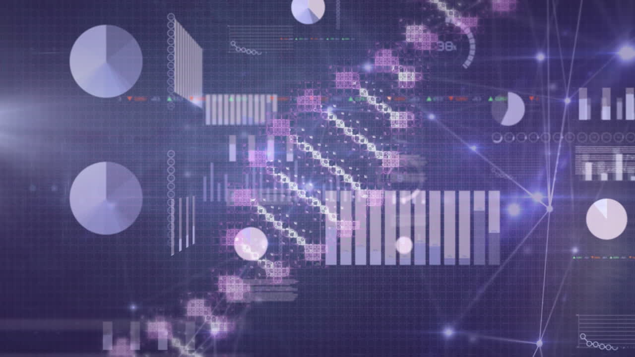 dna 스트랜드 처리를 통해 금융 데이터 처리의 애니메이션