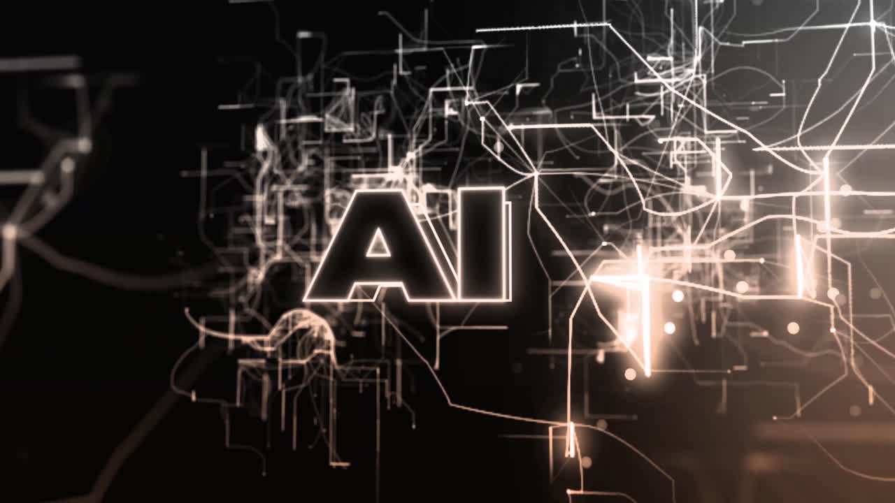 animación de un texto sobre un fondo negro