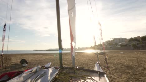 obie cat catamaran at beach