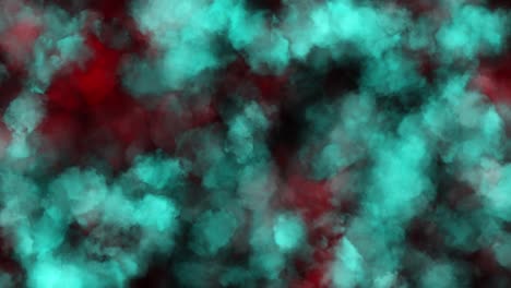 abstract teal and red clouds