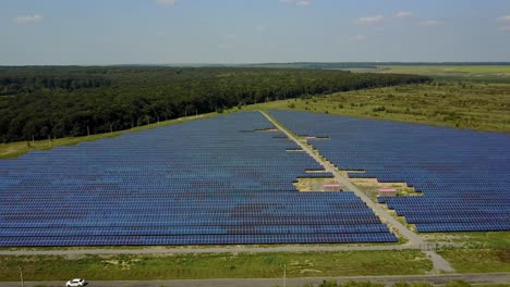 solar power station. field of solar panels for power production