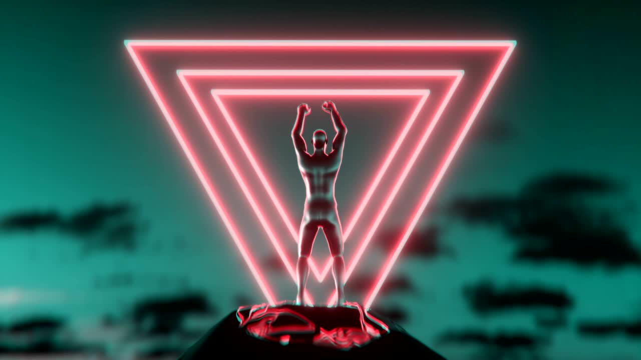 Concetto astratto futuristico di vittoria 4K