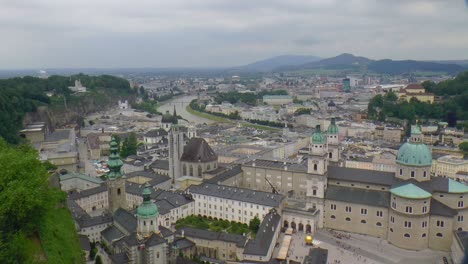 view over salzburg, the world famous city of mozart