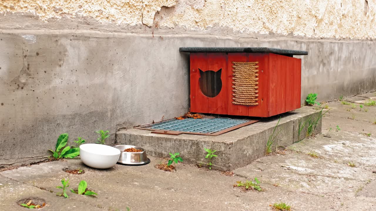 국내 고양이를위한 야외 터 박스 하우스