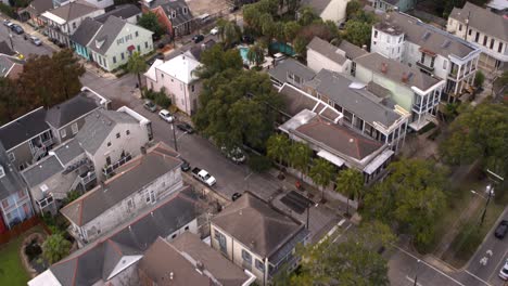 Birds-eye-view-of-homes-in-New-Orleans,-Louisiana