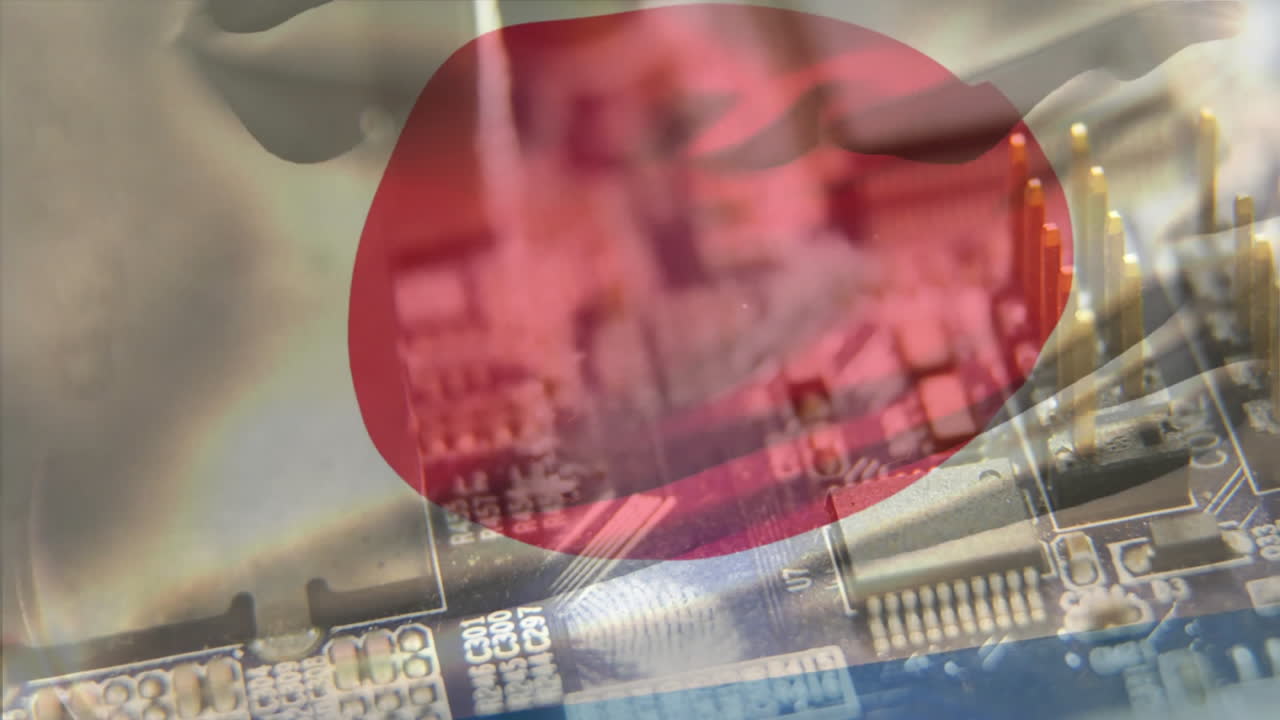 일본 발의 애니메이션, 컴퓨터 회로판을 통해 디지털 데이터 처리