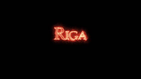 riga escrito con fuego. bucle
