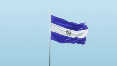 el salvador flag with alpha and background with different angle of movement