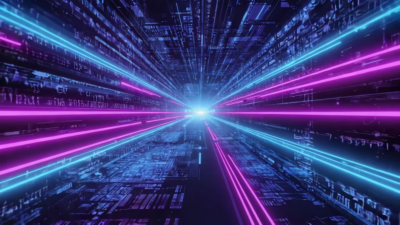 el túnel cyberpunk abstracto